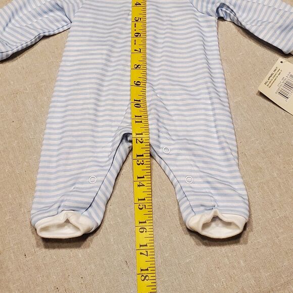 Middleton Reborn Baby Doll Blue Striped One Piece Doll Clothes - Picture 4 of 8